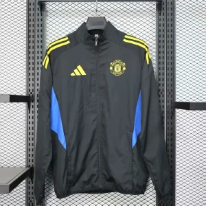 25-26 Manchester United Black Windbreaker Jacket AAAAJersey Supply Yupoo