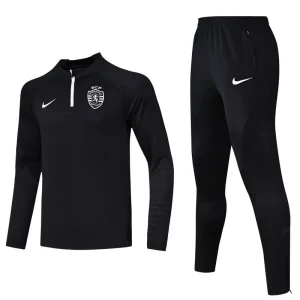 23-24 Sporting Lisbon Long Sleeve Kits Black Training Suits Football Jerseys Yupoo