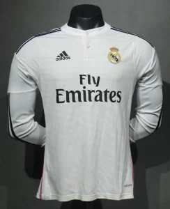 14-15 Real Madrid Home Retro Kit Vintage Player Version Long Sleeve Shirt AAAAJersey Dropship Y