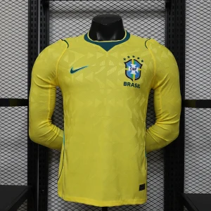 2026 World Cup Brazil Home Kit Player Version Football Long Sleeve Shirt AAAAJersey Supply Yupoo