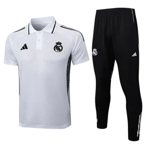 25-26 Real Madrid Polo White&Black Training Kits Football Tracksuits