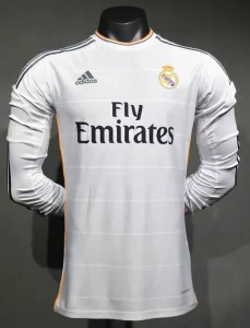 13-14 Real Madrid Home Retro Kit Vintage Player Version Long Sleeve Shirt AAAAJersey Dropship Y